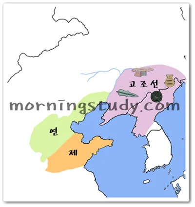 고조선 세력 범위 및 유물