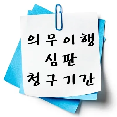 의무이행 심판 청구기간
