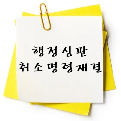 행정심판 취소명령재결