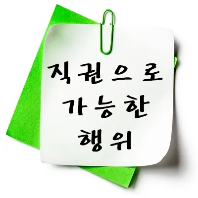 법원 직권으로 가능한 행위