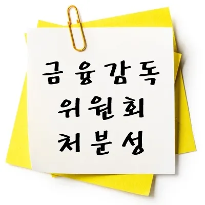 금융감독위원회 처분성