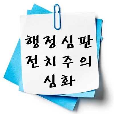 행정심판 전치주의 심화