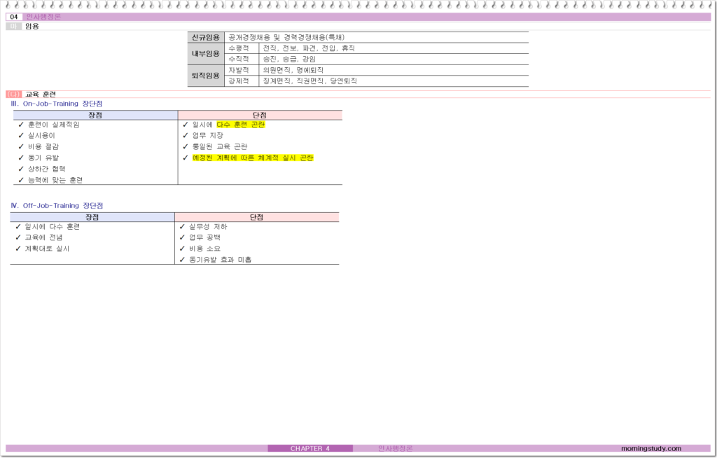 공무원 행정학 교육훈련 2