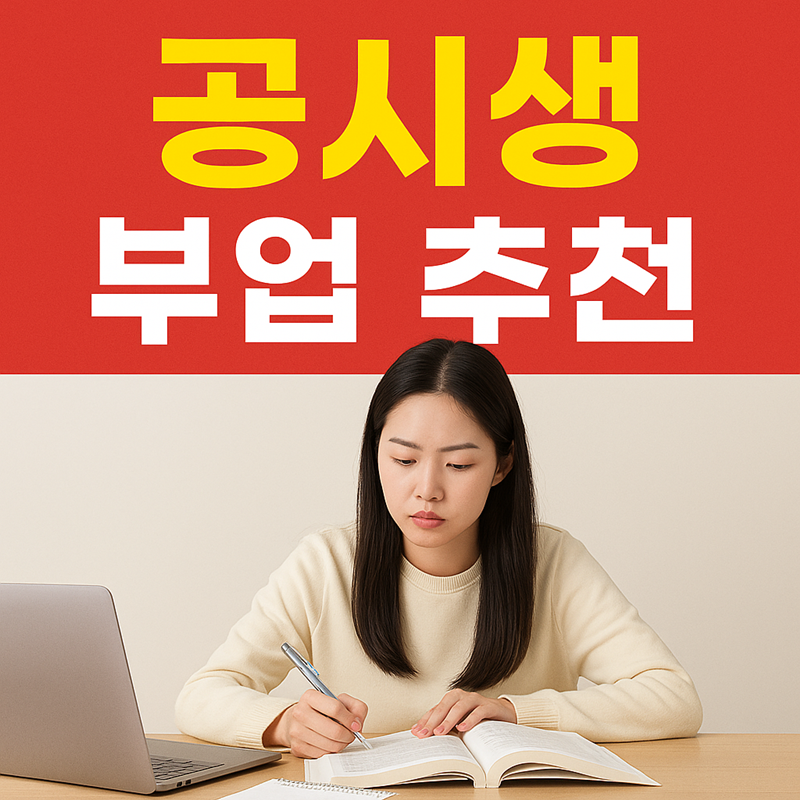 공시생 부업 추천 TOP 5 생활비 버는 전략