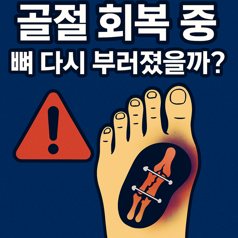 골절 수술 회복기간 중 부딪힌 경우