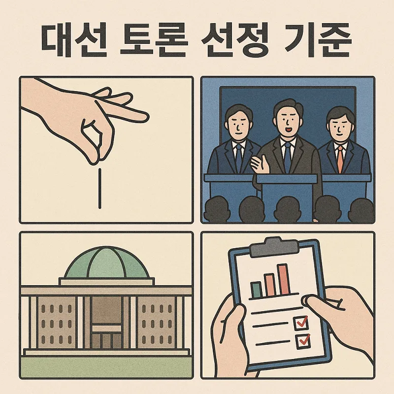 대선 토론 나오는 기준