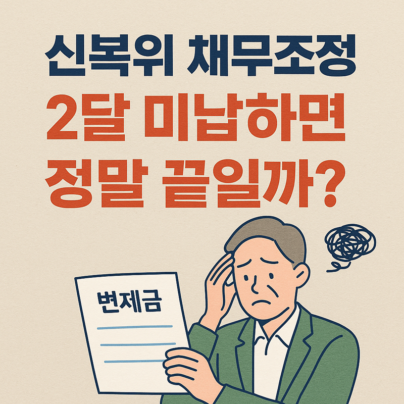 신복위 채무조정 미납 시