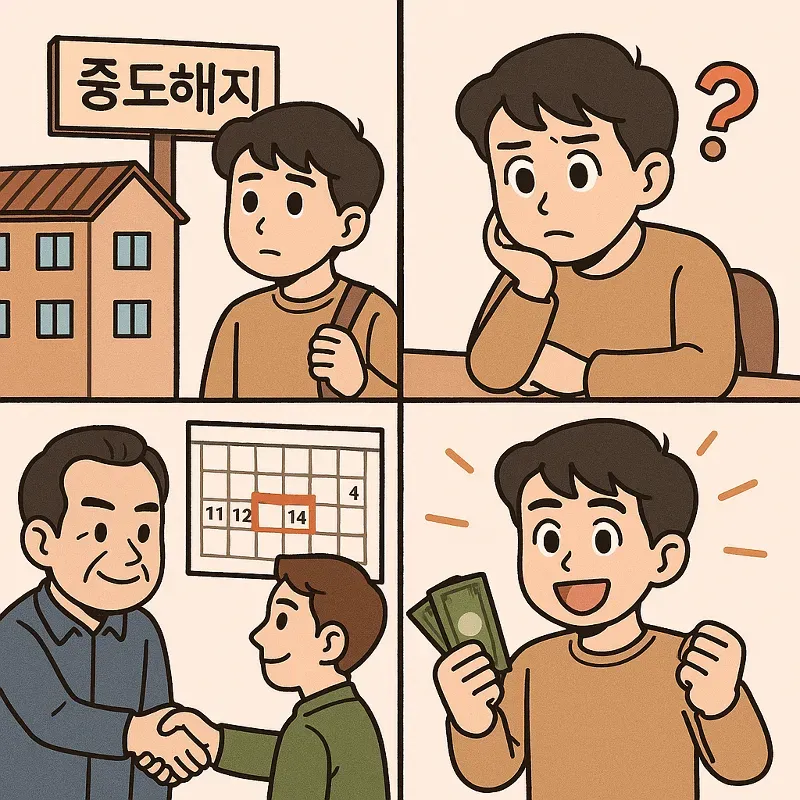 자취방 중도해지 월세