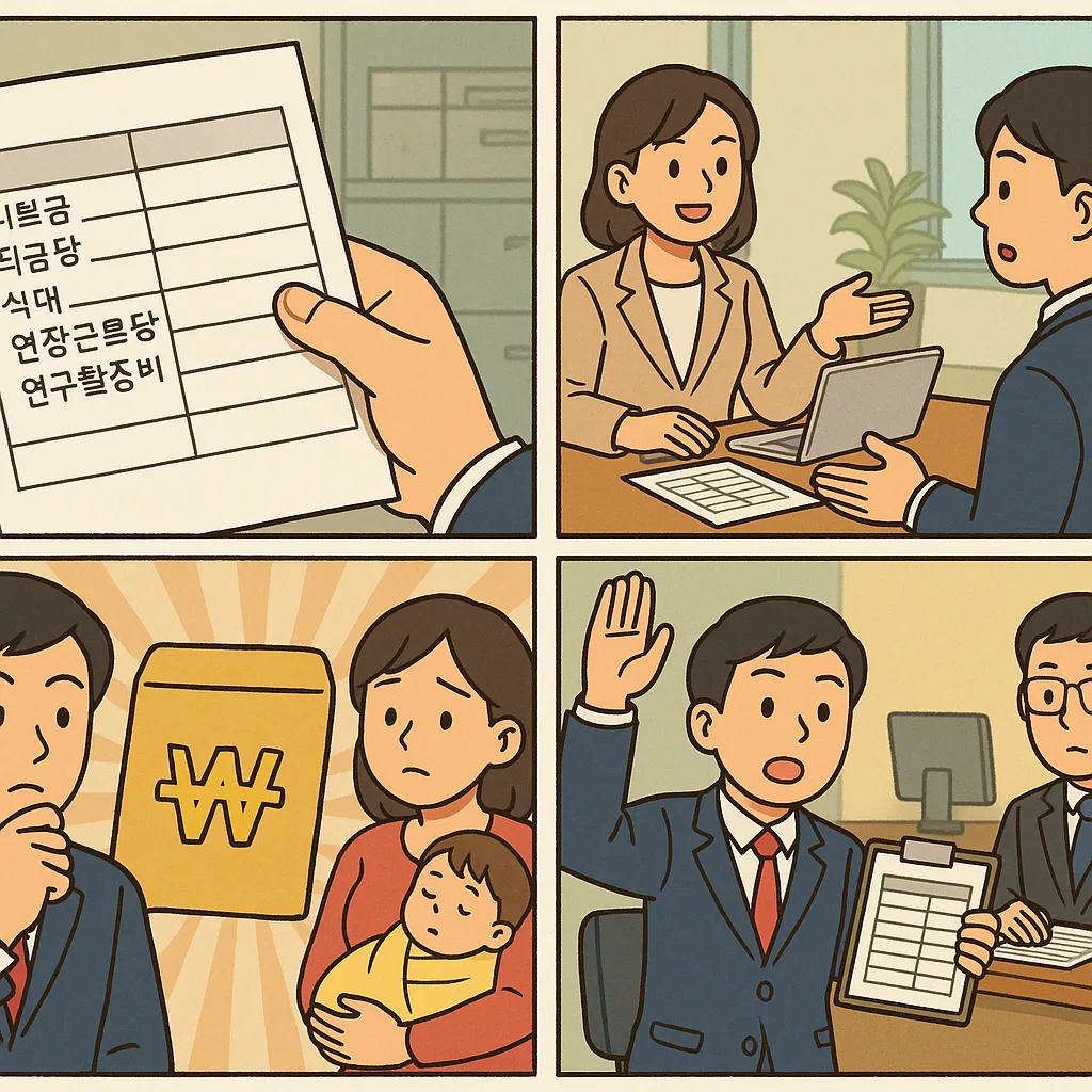 퇴직금 육아휴직급여 임금항목 포함 여부와 계산 핵심